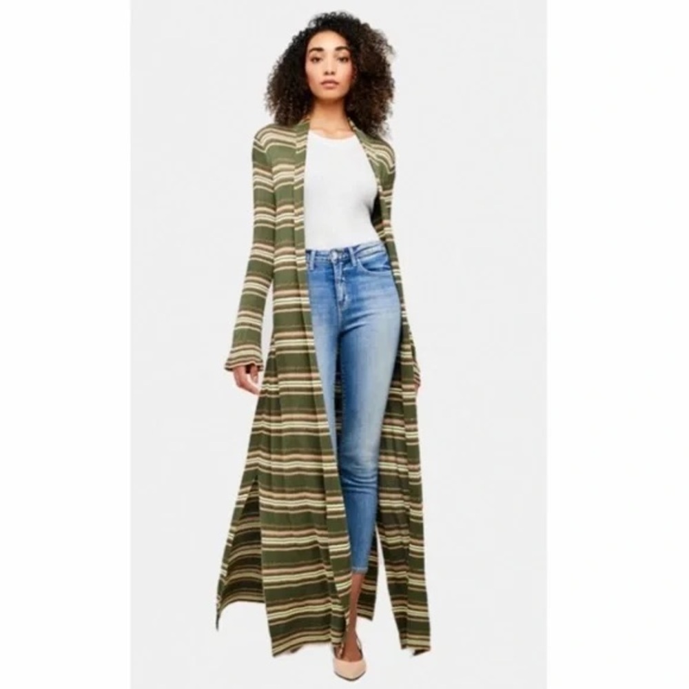 L’Agence Marja Duster Cardigan in Color: Beetle